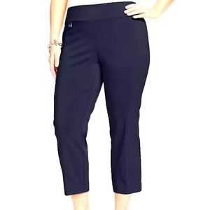 Alfani Plus Size Navy Pull On Capri